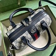 Gucci Ophidia GG Mini Top Handle Bag 772053 Beige & Blue Size 21.5x14x11.5 cm - 3