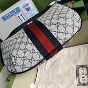 Gucci Ophidia GG Small Crossbody Bag 598125 Beige & Blue Size 30*22*5.5cm - 2