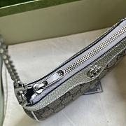 Gucci Ophidia Mini Bag 764960 Silver Size 19x10x3cm - 4