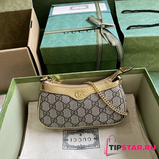Gucci Ophidia Mini Bag 764960 Gold Size 19x10x3cm - 1