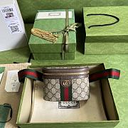 Gucci Ophidia Belt Bag With Web 699765 Beige & Ebony Size 18x12x6cm - 1
