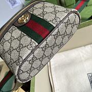 Gucci Ophidia Belt Bag With Web 699765 Beige & Ebony Size 18x12x6cm - 5