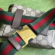Gucci Ophidia Belt Bag With Web 699765 Beige & Ebony Size 18x12x6cm - 4