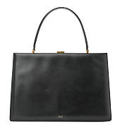 Celine Box Calfskin Medium Clasp Bag Black Size 33x22x6 cm - 1