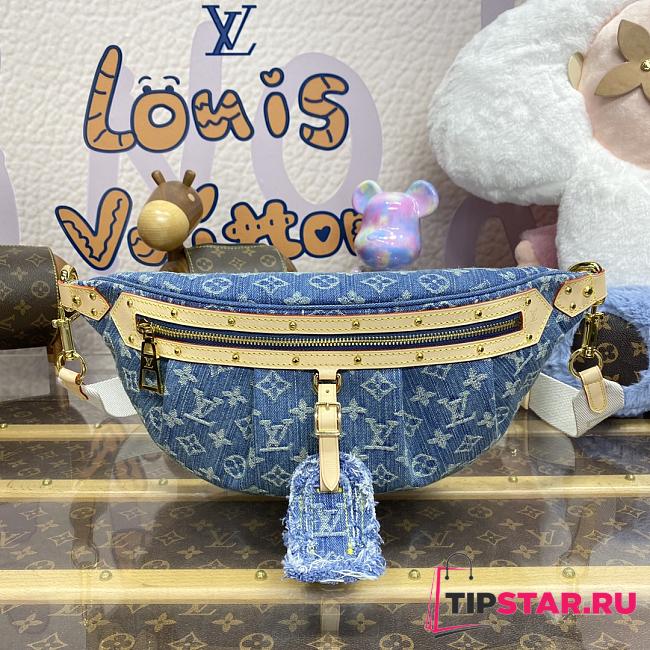 Louis Vuitton M46837 High Rise Denim Blue Size 38 x 16 x 8 cm - 1