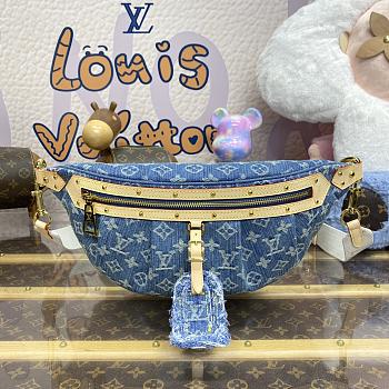 Louis Vuitton M46837 High Rise Denim Blue Size 38 x 16 x 8 cm