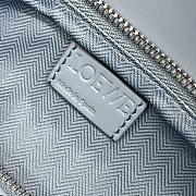 Loewe Small Puzzle Bag In Satin Calfskin Dusty Blue Size 24*10.5*16CM - 2