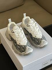 Dior Vibe Sneaker Gray Dior Oblique Technical Fabric and Transparent Rubber - 4