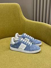 Dior Star Sneaker Blue Suede Calfskin and White Calfskin  - 1