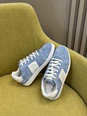 Dior Star Sneaker Blue Suede Calfskin and White Calfskin  - 5