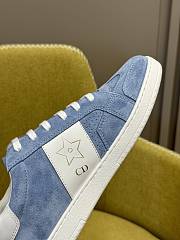 Dior Star Sneaker Blue Suede Calfskin and White Calfskin  - 4