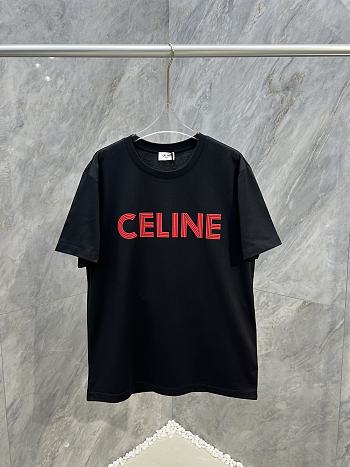 Celine Loose T-Shirt In Cotton Jersey Black