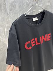 Celine Loose T-Shirt In Cotton Jersey Black - 2
