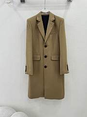 Celine Chesterfield Coat In Brushed Cashmere Camel/Gris - 1