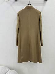 Celine Chesterfield Coat In Brushed Cashmere Camel/Gris - 4