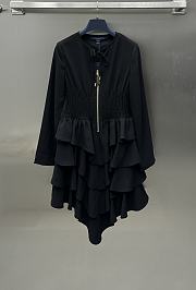 Louis Vuitton Long-Sleeved Tiered Dress - 1