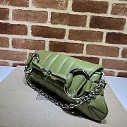 Gucci Horsebit Chain Medium Shoulder Bag 764255 Green Size 38x15x16cm - 5