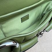 Gucci Horsebit Chain Medium Shoulder Bag 764255 Green Size 38x15x16cm - 2