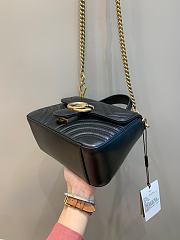 Gucci GG Marmont Mini Top Handle Bag ‎547260 Black Size 20x14x8cm - 5