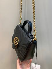 Gucci GG Marmont Mini Top Handle Bag ‎547260 Black Size 20x14x8cm - 3