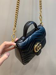 Gucci GG Marmont Mini Top Handle Bag ‎547260 Black Size 20x14x8cm - 2