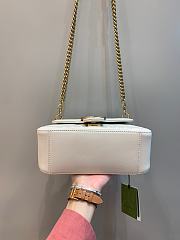 Gucci GG Marmont Mini Top Handle Bag ‎547260 White Size 20x14x8cm - 5