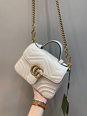 Gucci GG Marmont Mini Top Handle Bag ‎547260 White Size 20x14x8cm - 2