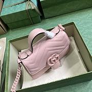 Gucci GG Marmont Mini Top Handle Bag 702563 Light Pink Size 21x15.5x8cm - 3