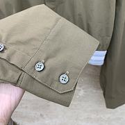 Loewe Cropped Shirt In Cotton Dark Olive Green - 4