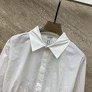 Loewe Cropped Shirt In Cotton Optic White - 3
