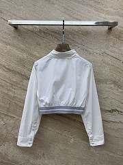 Loewe Cropped Shirt In Cotton Optic White - 2