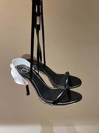 Valentino Roserouche Sandal 1959 In Calfskin Black 10cm