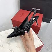 Valentino Rockstud Bow Slingback Pump In Patent Leather With Matching Studs Black 6cm - 2