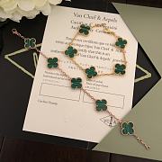 Van Cleef & Arpels Vintage Alhambra Bracelet 5 Motifs Malachite - 3