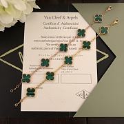 Van Cleef & Arpels Vintage Alhambra Bracelet 5 Motifs Malachite - 2