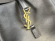 YSL Le 5 À 7 Supple Small In Grained Leather 713938 Black Size 23 X 22 X 8.5 CM - 3