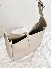 YSL Le 5 À 7 Supple Small In Smooth Leather 713938 Seasalt Size 23 X 22 X 8.5 CM - 5