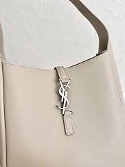 YSL Le 5 À 7 Supple Small In Smooth Leather 713938 Seasalt Size 23 X 22 X 8.5 CM - 4