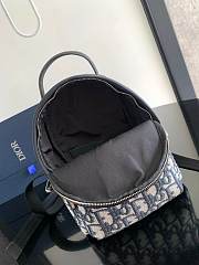 Dior Kid's Mini Rider Backpack Beige And Blue Dior Oblique Jacquard Size 24 x 16 x 10 cm  - 5