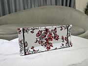 Medium Dior Book Tote White and Red Le Cœur des Papillons Embroidery Size 36 x 27.5 x 16.5 cm - 3