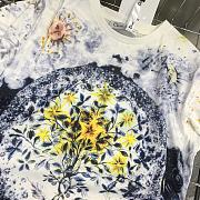 Dior T-Shirt White Cotton Jersey with Multicolor Tarot L'Étoile Motif - 4