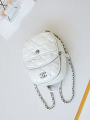 Chanel Backpack AS4366 Nylon & Silver-Tone Metal White Size 22 × 18 × 10 cm - 3