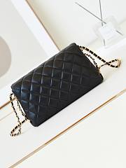 Chanel Flap Bag AS4452 Black Lambskin Imitation Pearls Size 17 × 25 × 5 cm - 2