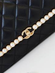 Chanel Flap Bag AS4452 Black Lambskin Imitation Pearls Size 17 × 25 × 5 cm - 3