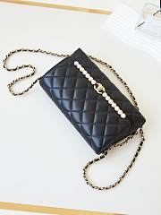 Chanel Flap Bag AS4452 Black Lambskin Imitation Pearls Size 17 × 25 × 5 cm - 4