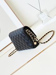 Chanel Flap Bag AS4452 Black Lambskin Imitation Pearls Size 17 × 25 × 5 cm - 5