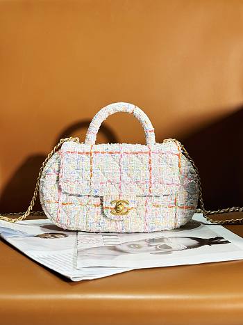 Chanel Bag With Top Handle AS4569 Multicolour Tweed Size 13.5 × 23.5 × 5.5 cm