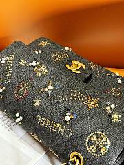 Chanel Small Classic Handbag A01113 Black Tweed Size 14.5 × 23 × 6 cm - 3
