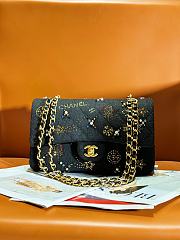 Chanel Small Classic Handbag A01113 Black Tweed Size 14.5 × 23 × 6 cm - 5
