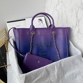 Chanel Shopping Bag AS3351 Purple/Blue/Dark Blue Size 26 × 41 × 17 cm